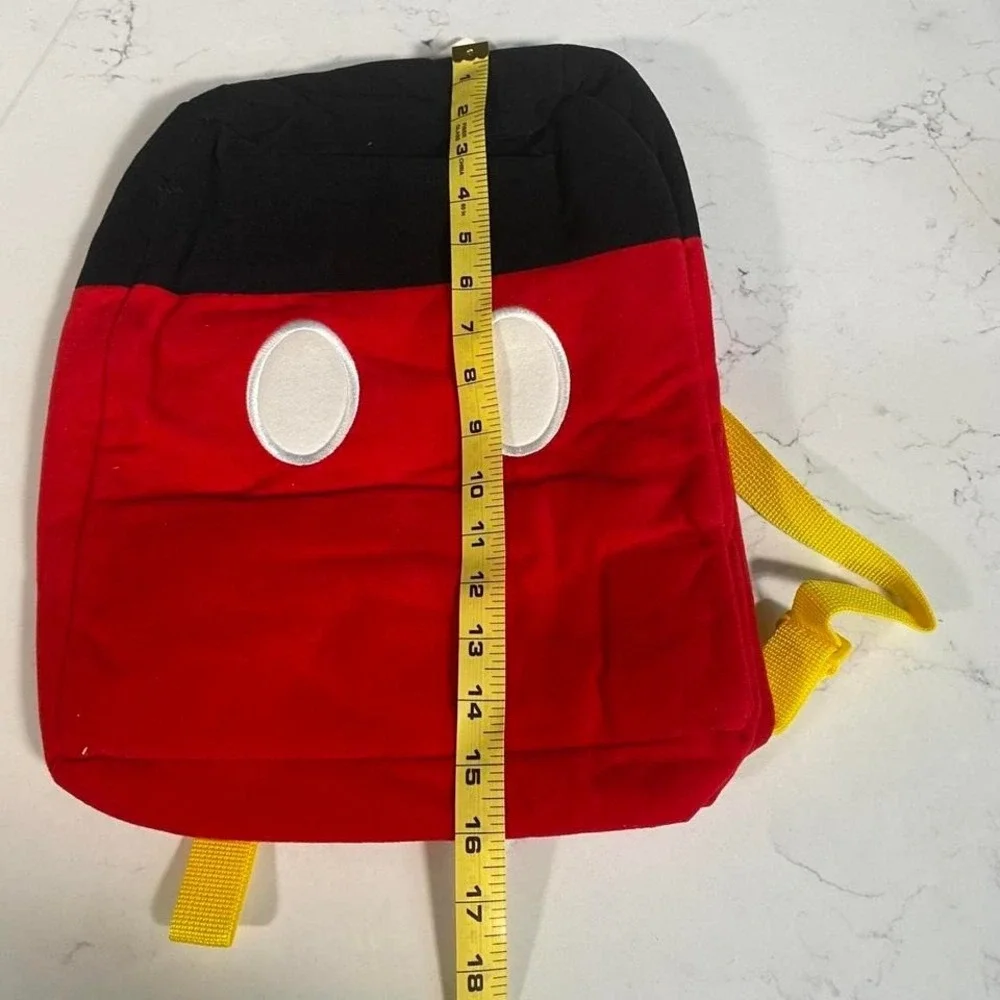 NWT‎ vintage Disney Store Mickey Mouse Backpack – Red & Black with Yellow Straps